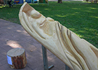 Escultura Homenaje a Marta Colvin, Chillan. Madera Cipres.(2013)